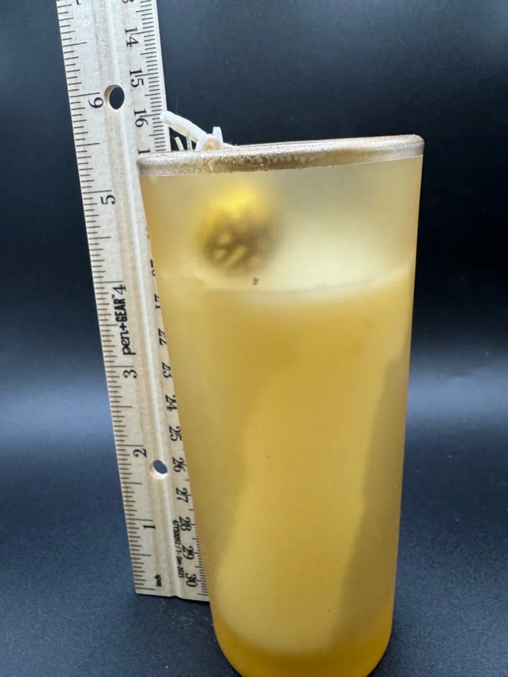 VTG Pier 1 Sugar Sprinkled Spice Tall Votive Candle Yellow NWT